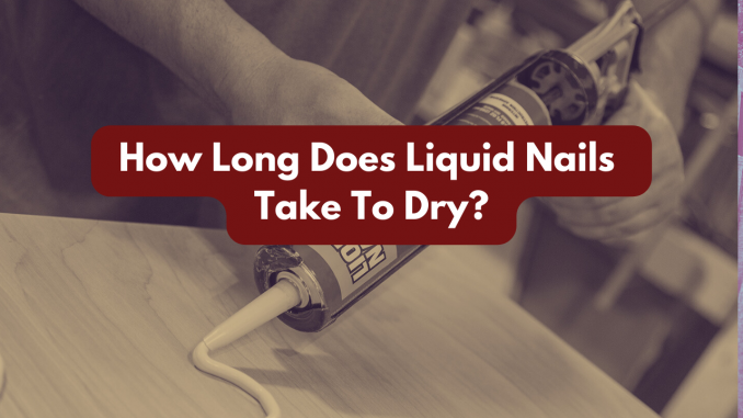 how long does liquid nails take to dry